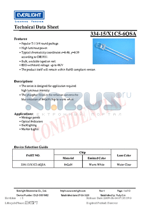 DLE-0001962 datasheet - Popular T-1 3/4 round package