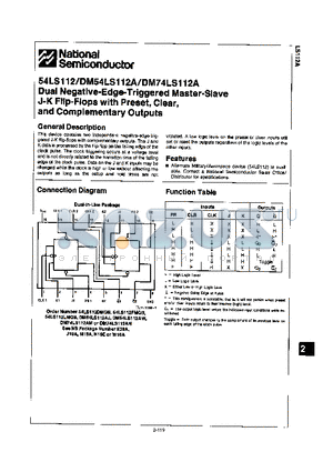 54LS112FMQB datasheet - DUAL NEGATIVE-EDGE-TRIGERED MASTER-SLAVE J-K FLIP-FLOPS WITH PRESET, CLEAR, AND COMPLEMENTARY OUTPUTS