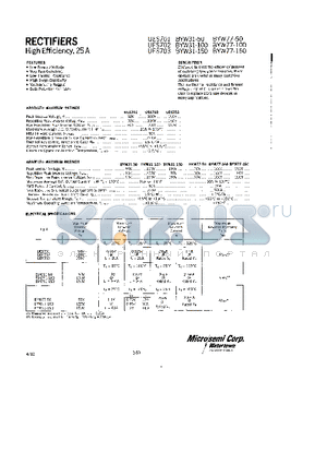 BYW31-100 datasheet - RECTIFIERS