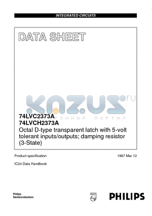 74LVC2373ADB datasheet - Octal D-type transparent latch with 5-volt tolerant inputs/outputs; damping resistor 3-State