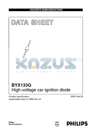 BYX133G datasheet - High-voltage car ignition diode