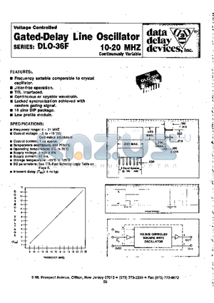 DLO-36F datasheet - GATED-DELAY LINE OSCILLATOR