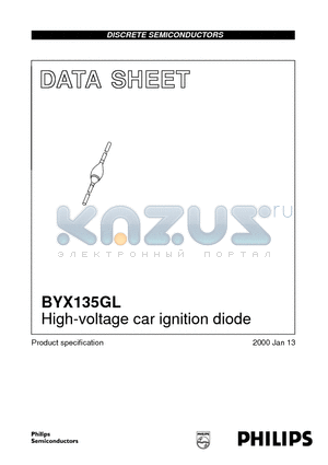 BYX135GL datasheet - High-voltage car ignition diode