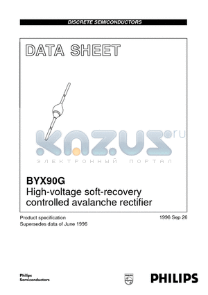 BYX90G datasheet - High-voltage soft-recovery controlled avalanche rectifier