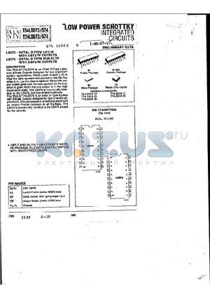 54LS573 datasheet - LOW POWER SCHOTTKY INTERGRADE CIRCUITS