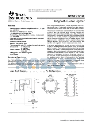 CY29FCT818CTSOC datasheet - Diagnostic Scan Register