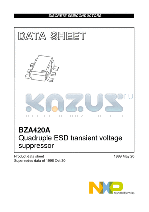 BZA420A datasheet - Quadruple ESD transient voltage suppressor