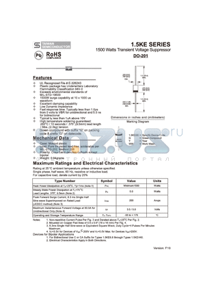 1N6280 datasheet - 1500 WattsTransient Voltage Suppressor