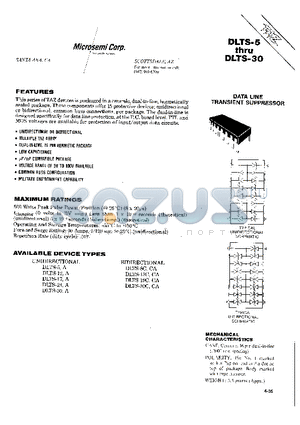 DLTS-12A datasheet - DATA LINE TRANSIENT SUPPRESSOR