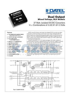 DLV-3.3/6-1.5/7-D12 datasheet - Dual Output Mixed Voltage, DLV Models