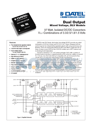 DLV-3.3/6-1.5/7-D24 datasheet - Dual Output Mixed Voltage, DLV Models