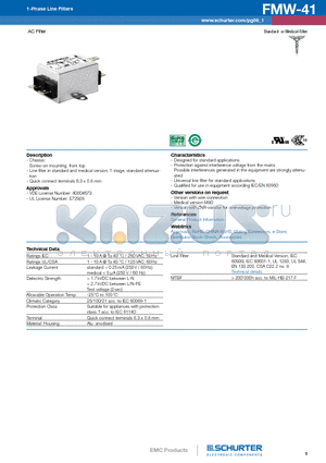 5500.2040 datasheet - AC Filter