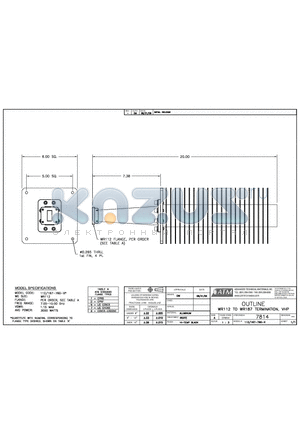 112-760-6 datasheet - OUTLINE WR112 TO WR187 TERMINATION, VHP