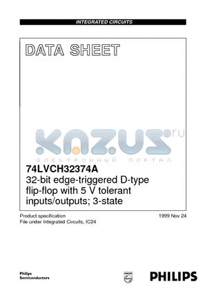 74LVCH32374AEC datasheet - 32-bit edge-triggered D-type flip-flop with 5 V tolerant inputs/outputs; 3-state