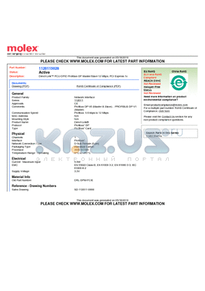 1120115028 datasheet - Direct-Link PCU-DPIO Profibus-DP Master/Slave 12 Mbps, PCI Express 1x