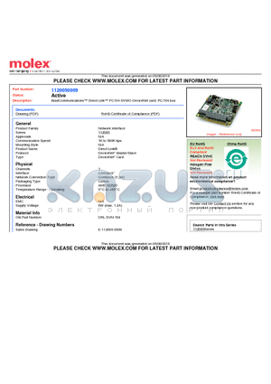 1120050009 datasheet - BradCommunications Direct-Link PC104-DVNIO DeviceNet card, PC/104 bus