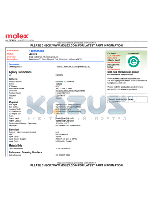 1120955003 datasheet - BradControl Class 60mm 8 Port IO module, 16 Inputs NPN