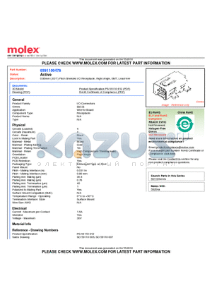 0591100478 datasheet - 0.80mm (.031