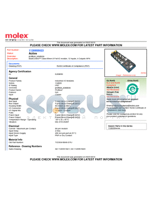 1120955023 datasheet - BradControl Class 60mm 8 Port IO module, 12 Inputs, 4 Outputs NPN