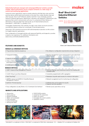 112036-0043 datasheet - Series 200 Unmanaged Switches