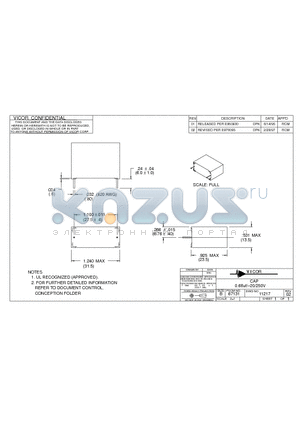 11217 datasheet - CAP 0.86uF/-20/250V