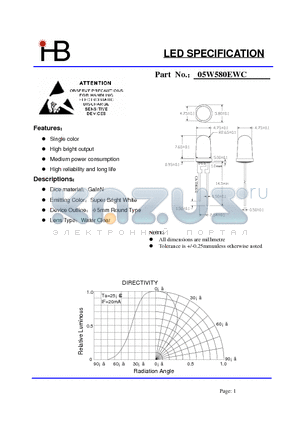 05W580EWC datasheet - LED