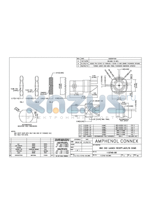 112740-13 datasheet - BNC END LAUNCH RECEPT, JACK, 75 OHMS