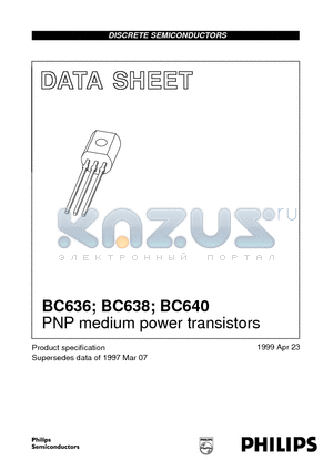 BC638-16 datasheet - PNP medium power transistors