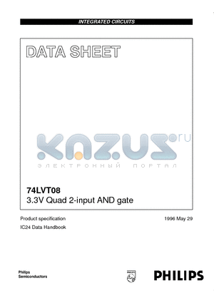 74LVT08 datasheet - 3.3V Quad 2-input AND gate