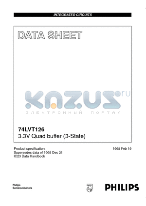 74LVT126DB datasheet - 3.3V Quad buffer 3-State