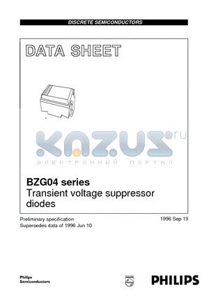 BZG04-150 datasheet - Transient voltage suppressor diodes