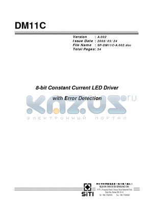 DM11C datasheet - 8-bit Constant Current LED Driver with Error Detection