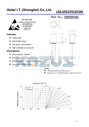 550MWO4C datasheet - LED