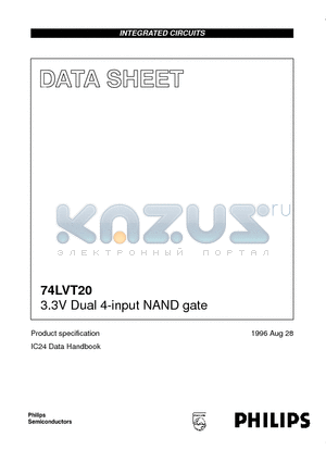 74LVT20D datasheet - 3.3V Dual 4-input NAND gate