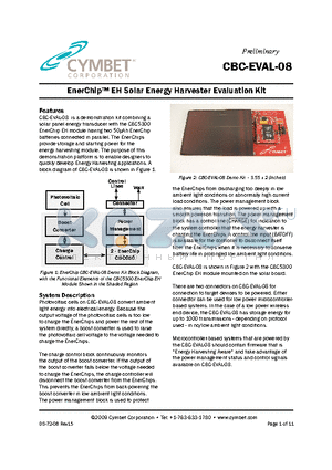 CBC-EVAL-08 datasheet - EnerChip EH Solar Energy Harvester Evaluation Kit