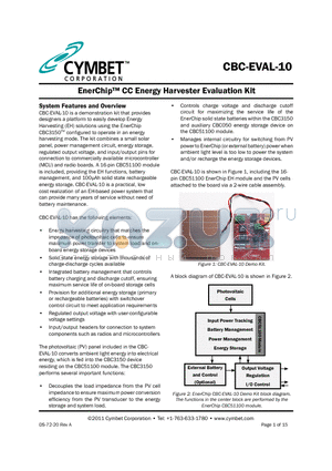 CBC050-M8C datasheet - EnerChip CC Energy Harvester Evaluation Kit