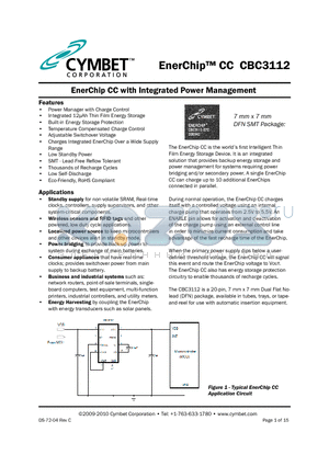 CBC3112-D7C datasheet - EnerChip CC with Integrated Power Management