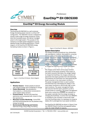 CBC5300-24C datasheet - EnerChip EH Energy Harvesting Module