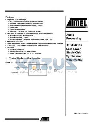 ATSAM2195 datasheet - Audio Processing