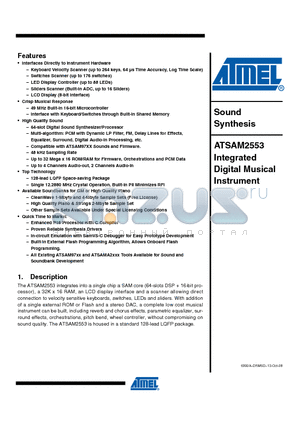 ATSAM2553 datasheet - Sound Synthesis