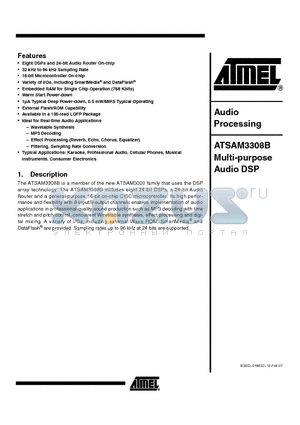 ATSAM3308B datasheet - Audio Processing