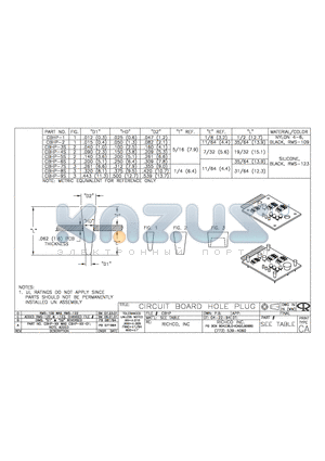 CBHP-2 datasheet - CIRCUIT BOARD HOLE PLUG