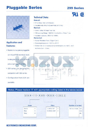 299 datasheet - PLUGGABLE SERIES