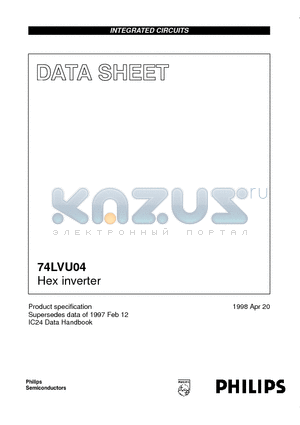 74LVU04 datasheet - Hex inverter