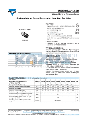 1N6479 datasheet - Surface Mount Glass Passivated Junction Rectifier