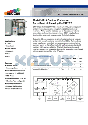 2991 datasheet - Outdoor Enclosure