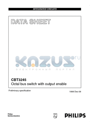 CBT3245 datasheet - Octal bus switch with output enable