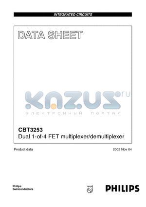 CBT3253 datasheet - Dual 1-of-4 FET multiplexer/demultiplexer