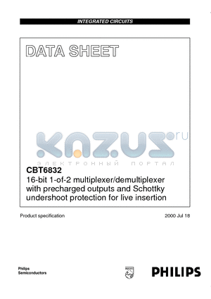 CBT6832 datasheet - INTEGRATED CIRCUITS