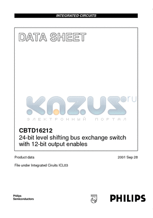 CBTD16212DL datasheet - 24-bit level shifting bus exchange switch WITH 12-BIT OUTPUT ENABIES